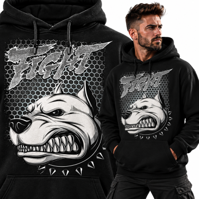 BLUZA Z KAPTUREM SPORTY WALKI  FIGHT